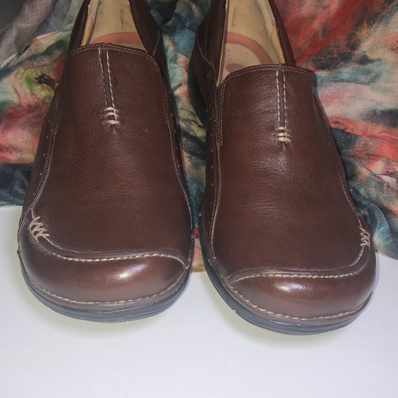 Clarks Un Structured Leather Flats 11M - Picture 10 of 11